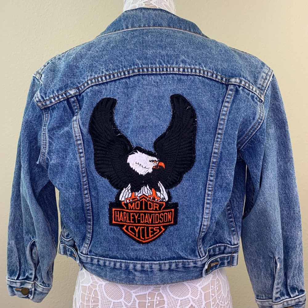 Harley Davidson Patch Denim Jacket - image 4
